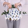 luyue artificial calla lily fake calla lilies flowers 20pcs for home office kitchen decor wedding floral decoration(blue in white) logo