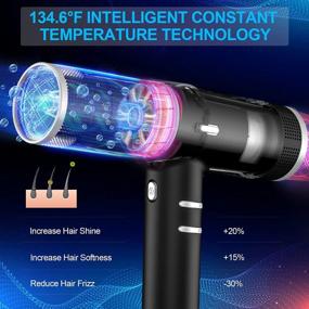 img 2 attached to Experience Perfect Hair Everyday With Professional Brushless Ionic Hair Dryer