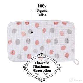 img 2 attached to 👶 Premium Muslin Cotton Burp Cloth 4 Pack: Ultra Soft and Absorbent Spit Up Rags for Newborns - Ideal Baby Registry Gift for Girls (20'' X 10'')