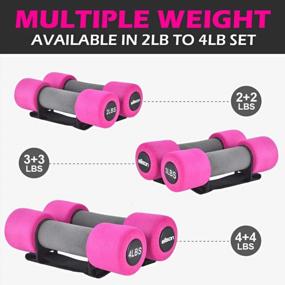 img 2 attached to EILISON Soft Grip Dumbbell Set With Adjustable Straps - Perfect For Home Gym And Women'S Strength Training