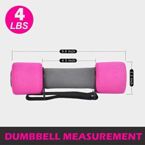 img 3 attached to EILISON Soft Grip Dumbbell Set With Adjustable Straps - Perfect For Home Gym And Women'S Strength Training