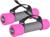 eilison soft grip dumbbell set with adjustable straps - perfect for home gym and women's strength training logo