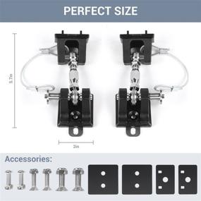 img 1 attached to 🔧 Improved CheroCar Hood Latch Catch Kit for 1997-2006 Jeep Wrangler TJ (Black) - Stainless Steel Upgrade