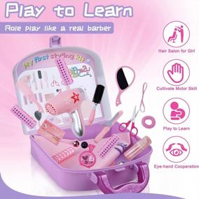 img 2 attached to Give Your Little Girl A Hair Styling Adventure With Gifts2U'S 23-Piece Kids Beauty Salon Toy Kit