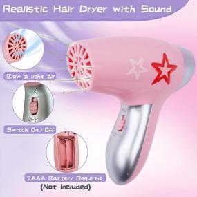 img 3 attached to Give Your Little Girl A Hair Styling Adventure With Gifts2U'S 23-Piece Kids Beauty Salon Toy Kit