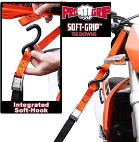 img 2 attached to Progrip Powersports Motorcycle Soft Loop Tie Down Straps Lab Tested (2 Pack) Red