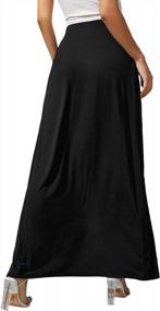 img 3 attached to Flowy Long Maxi Skirt For Women With Elastic Waist And High Split Wrap – Verdusa