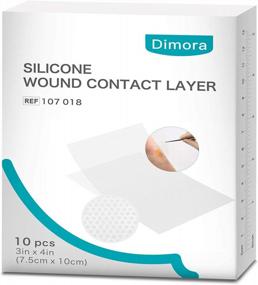 img 4 attached to Dimora Силиконовый контактный слой для ран, Адаптивная неприлипающая повязка, прозрачные подушечки для перевязок, 3 дюйма X 4 дюйма (7,5 см X 10 см), 10 шт.