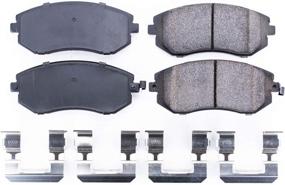 img 1 attached to 🔥 Power Stop Z17 Ceramic Brake Pads with Hardware (17-929) - Front