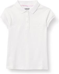 img 3 attached to IZOD Toddler School Uniform Interlock Girls' Clothing : Tops, Tees & Blouses