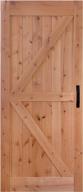 36 x 84 unfinished hardwood knotty alder solid wood british-brace barn door slab with hardware - lubann urban style framed dissembled barn door logo