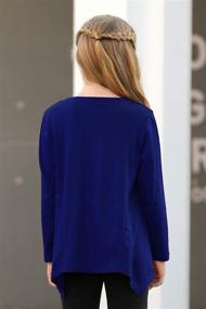 img 3 attached to GORLYA Irregular Asymmetrical T Shirt GOR1048 Girls' Clothing : Tops, Tees & Blouses