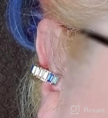 img 1 attached to Colorful Cubic Zirconia Non Pierced Dainty Simple Ear Cuff Conch Clip Earrings review by Thomas Drew