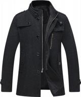 stay warm and stylish with wantdo men's wool blend windproof pea coat! logo
