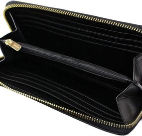 img 2 attached to Coach Signature Leather Accordion Wallet Women's Handbags & Wallets at Wallets