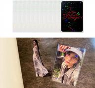 baskiss 100 packs of ultra-thick laser photocard sleeves - rainbow star laser sleeve for idol photo cards and trading cards! logo