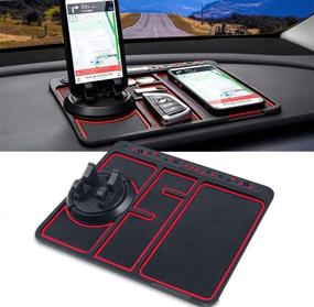 img 4 attached to Universal Rotating Multifunctional Dashboard Organizer Car Electronics & Accessories