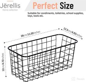 img 3 attached to Efficient Space-Saving Solutions with Hanging Baskets for Organizing - Wire Baskets, Cabinet Door Organizers, Wall Baskets, Fruit Baskets, Pantry Organizers, Storage Baskets (2PC Set with 4 S Hooks)