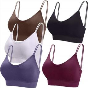 img 4 attached to 5 Pcs V Neck Tube Top Bra: Seamless Bralettes For Women By BQTQ