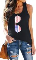 women's merica graphic tank top - fayaleq american flag medium b-black m logo