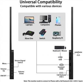 img 2 attached to 🔊 ZFTVNIE Portable Ultra Slim Speakers External: 15.6", 1920X1080 HD - Enhance Your Audio Experience On the Go