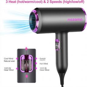 img 3 attached to Professional Ionic Hair Dryer With Versatile Settings And Accessories For Effortless Styling