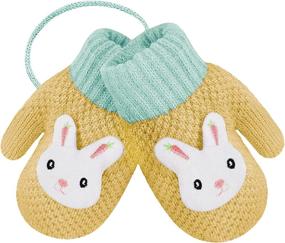 img 4 attached to Warm and Stylish Toddler Winter Mittens for Girls - Essential Cold Weather Accessories