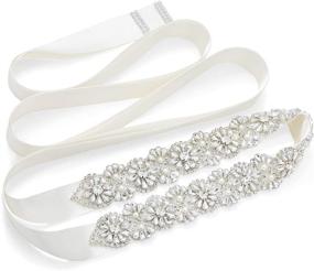 img 4 attached to SWEETV Wedding Rhinestone Crystal Bridesmaid Women's Accessories : Belts