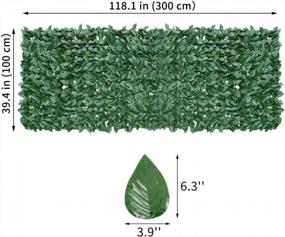 img 3 attached to 39X118In Artificial Ivy Fence Screen - Perfect For Outdoor Garden Privacy Decor By Zimo