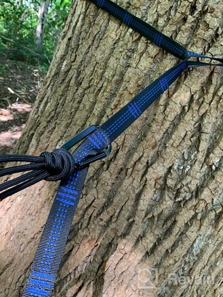 img 1 attached to Portable Double Camping Hammock With Net And Straps - Ideal For Outdoor Hiking, Survival, And Travel - Fits Two Persons, Sunyear Brand review by Tom Herman