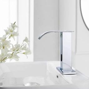 img 1 attached to Touchless Waterfall Bathroom Faucet - Greenspring Chrome Automatic Sensor, Ideal For Single Hole Sinks, Includes Drain - Modern Hands-Free Design