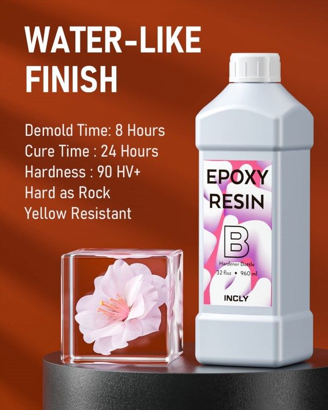 Teexpert Quick Dry Epoxy Resin 4 Hours Demold 8 Hours Fast Curing