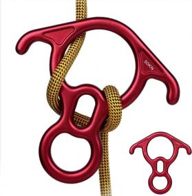 img 4 attached to 50KN Rescue Figure, 8 Descender Large Bent-Ear Belaying And Rappelling Gear Belay Device Climbing For Rock Climbing Peak Rescue 7075 Aluminum Alloy