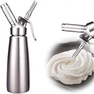 🍨 zoemo all metal steel whipped cream dispenser 1 quart - premium culinary cream whipper including full set of injector tips and complimentary recipes логотип