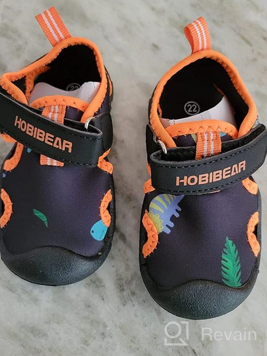 img 1 attached to 🏻 HOBIBEAR Toddler Closed Toe Aquatic Sandals for Boys: Perfect Shoes for Adventure! review by Vijin Wisniewski