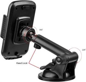 img 1 attached to 📱 Car Phone Holder Mount - Windshield/Dashboard Compatible for LG Wing, K92 5G, Velvet, Stylo 6, Q70, K51, V60 ThinQ 5G, G8X ThinQ, Harmony 4, Expression Plus 3, K31, Phoenix 5, Aristo 5, Fortune 3