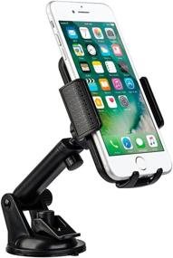 img 3 attached to 📱 Car Phone Holder Mount - Windshield/Dashboard Compatible for LG Wing, K92 5G, Velvet, Stylo 6, Q70, K51, V60 ThinQ 5G, G8X ThinQ, Harmony 4, Expression Plus 3, K31, Phoenix 5, Aristo 5, Fortune 3