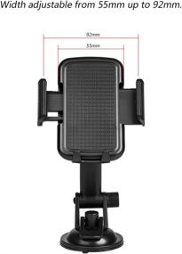 img 2 attached to 📱 Car Phone Holder Mount - Windshield/Dashboard Compatible for LG Wing, K92 5G, Velvet, Stylo 6, Q70, K51, V60 ThinQ 5G, G8X ThinQ, Harmony 4, Expression Plus 3, K31, Phoenix 5, Aristo 5, Fortune 3