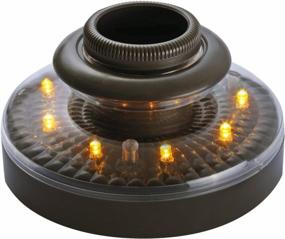 img 4 attached to AMIR Patio Umbrella Light – 9-LED Black Wedge With Orange Lights, Fits Pole Diameter Up To 4Cm, Ideal For Outdoor Use On Garden, Patio, Beach Or At Coffee, Book Shops