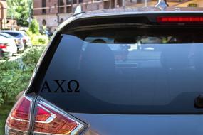 img 2 attached to 🎀 Alpha Chi Omega Greek Sorority Sticker Decal – Pro-Graphx, 2.5 Inches Tall, in Black