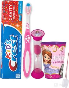 img 1 attached to Magical Disney Princess Oral Care Bundle: Toothbrush, Toothpaste, and Mouthwash