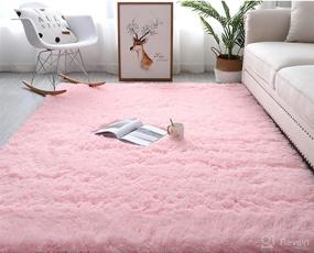 img 4 attached to 👶 Мягкий коврик для детской комнаты "Soft Baby" 4' x 5.3', розовый | Декор для детской спальни - gdmgdr