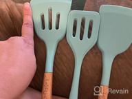 img 1 attached to LeMuna 18-Piece Silicone Kitchen Utensil Set with Wooden Handles and Holder - Heat Resistant, BPA-Free, Non-Toxic Cooking Tools review by Carrie Garling