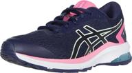 asics gt1000 little 👟 glacier silver girls' athletic shoes logo