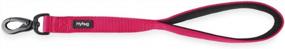 img 1 attached to Hyhug Sturdy Nylon 18'' Short Leash with Comfortable Cushion - Perfect for Daily Walking and Training of Giant, Large, Medium Boy and Girl Dogs (Rose Red Pink)