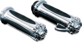 img 4 attached to 🧟 Chrome Kuryakyn 6295 Premium Handlebar Grips with Zombie End Caps and Throttle Boss - Suitable for 1982-2019 Harley-Davidson Motorcycles with Dual Cable Throttle Control, 1 Pair