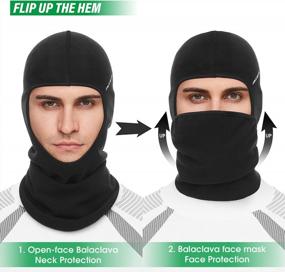 img 3 attached to Stay Warm & Comfortable In Winter With QINGLONGLIN Balaclava Ski Mask For Men Motorcycling, Skiing