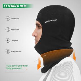 img 2 attached to Stay Warm & Comfortable In Winter With QINGLONGLIN Balaclava Ski Mask For Men Motorcycling, Skiing