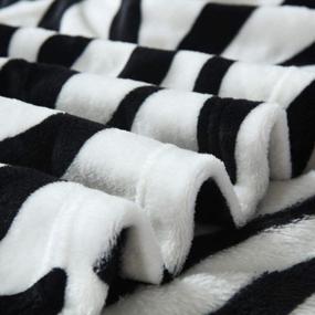 img 1 attached to NANPIPER Bed Blankets Super Soft Fuzzy Flannel Blanket Lightweight Fleece Microfiber Zebra Print Throw Size 65"X80