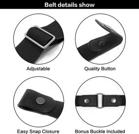 img 1 attached to Udekit Buckle Elastic Stretch Pieces Women's Accessories : Belts